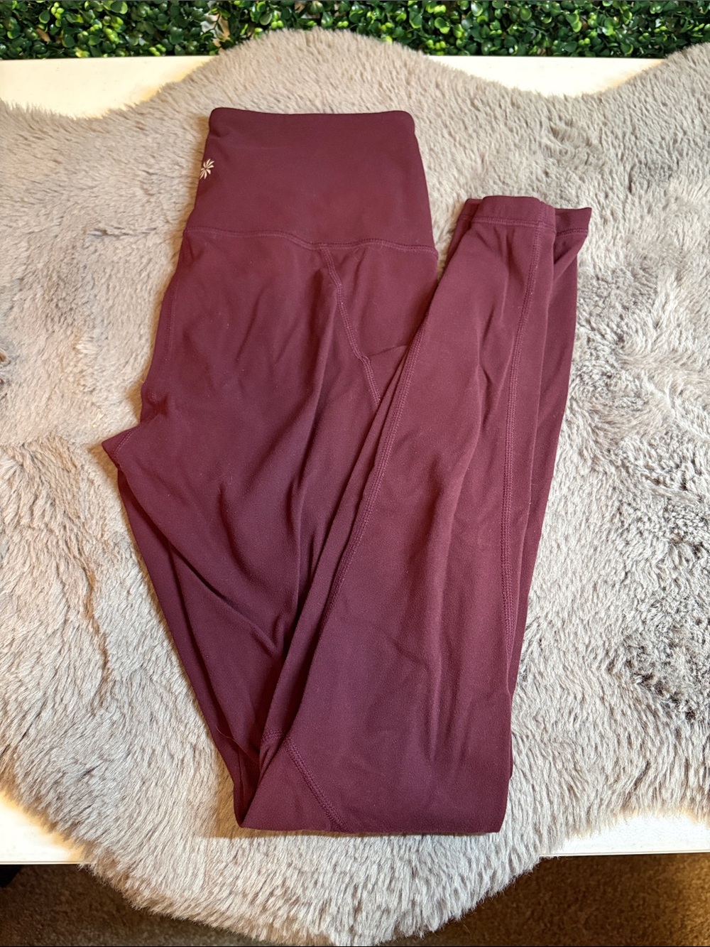 Athleta High-Waist Burgundy Leggings Sizs XS